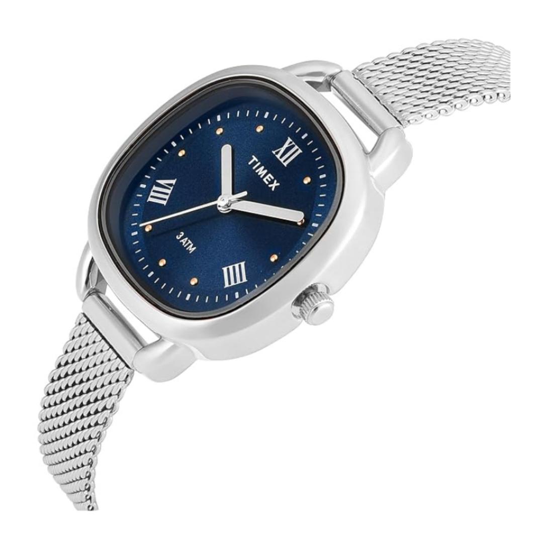 Timex TWTL16500T | Trendline Women Quartz Blue Dial Analog Stainless Steel Watch.