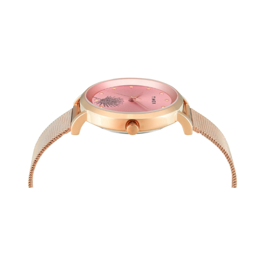Timex TWEL12924 | Timex Trendline Round 36mm Pink Dial Analog Women Watch
