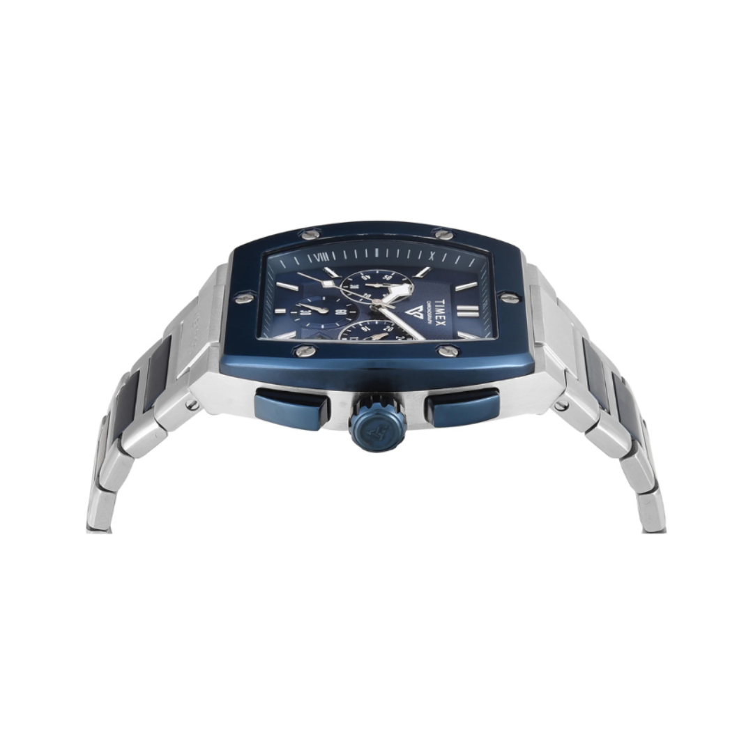 Timex TWEG26202 | TIMEX Vector Men Blue Rectangle Chronograph Dial Analog Watch
