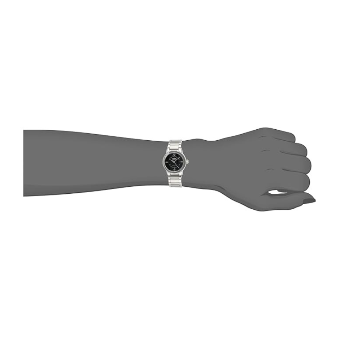 Casio LTP-1230D-1CDF SH33 | Enticer Women Quartz Black Dial Analog Stainless Steel Watch