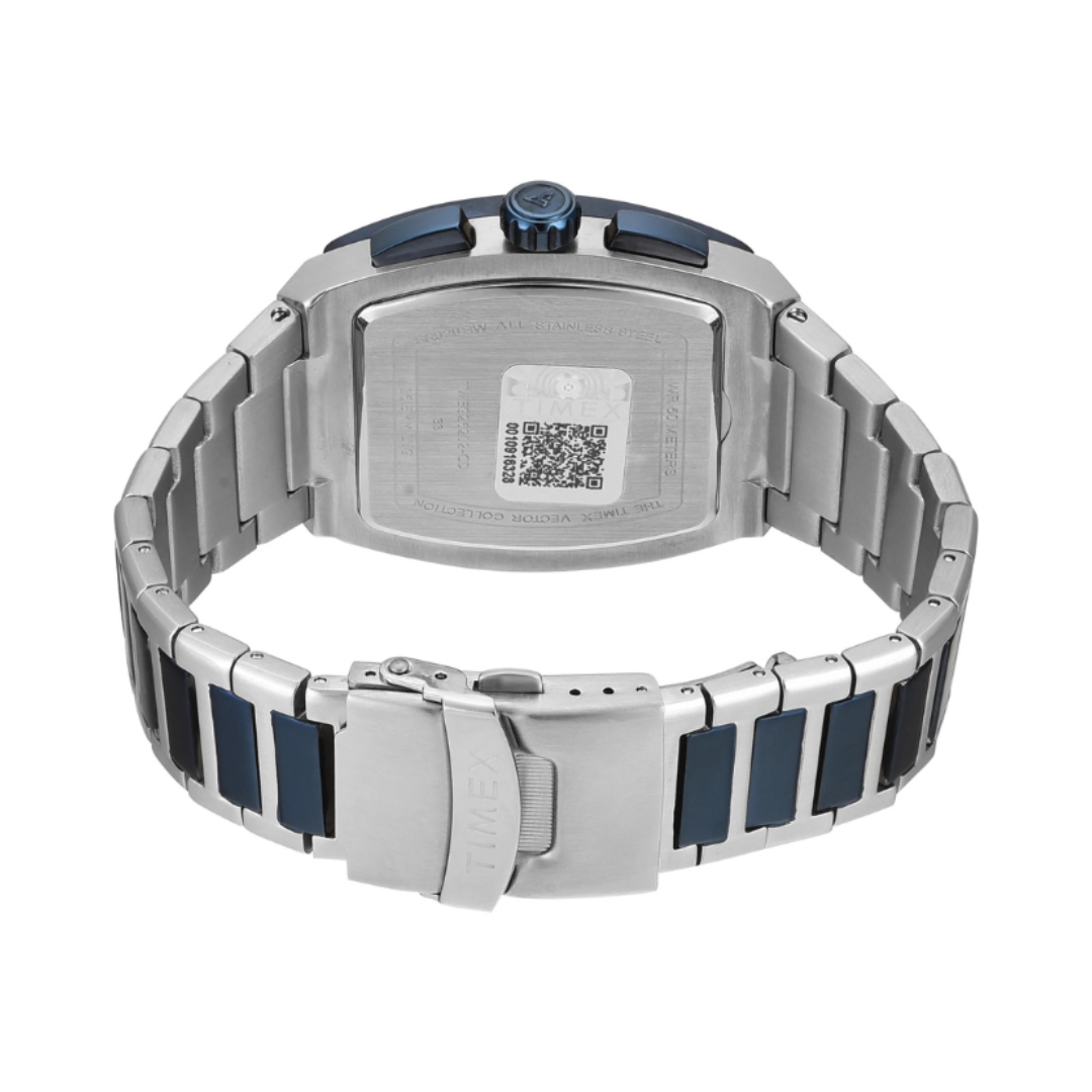 Timex TWEG26202 | TIMEX Vector Men Blue Rectangle Chronograph Dial Analog Watch