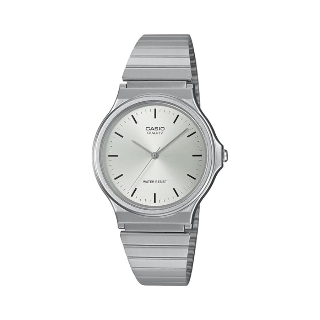 Casio MQ-24D-7EDF A2296 | Youth Unisex Quartz Silver Dial Analog Stainless Steel Watch