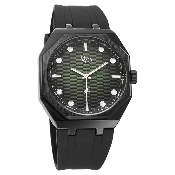 Fastrack FV30017NP03 | Vyb Rebel By Fastrack Quartz Analog Multicoloured Dial Black Silicone Strap Watch For Guys