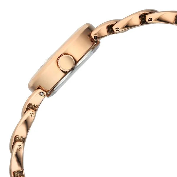 Fastrack FV60131WM01W | Vyb Bliss By Fastrack Quartz Analog Blue Dial Rose Gold Metal Strap Watch For Girls