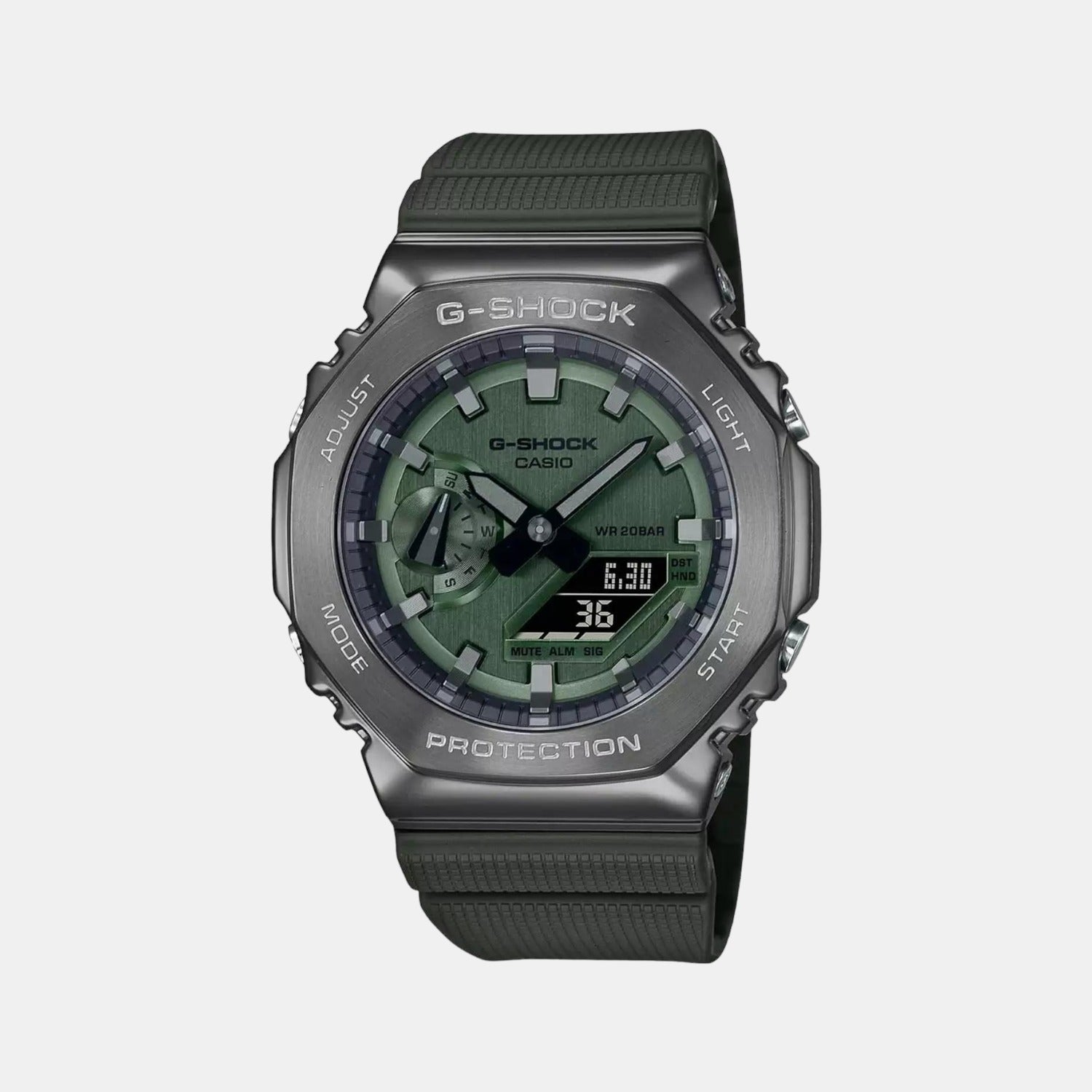 G-Shock Men Quartz Green Dial Analog-Digital Resin Watch G1160