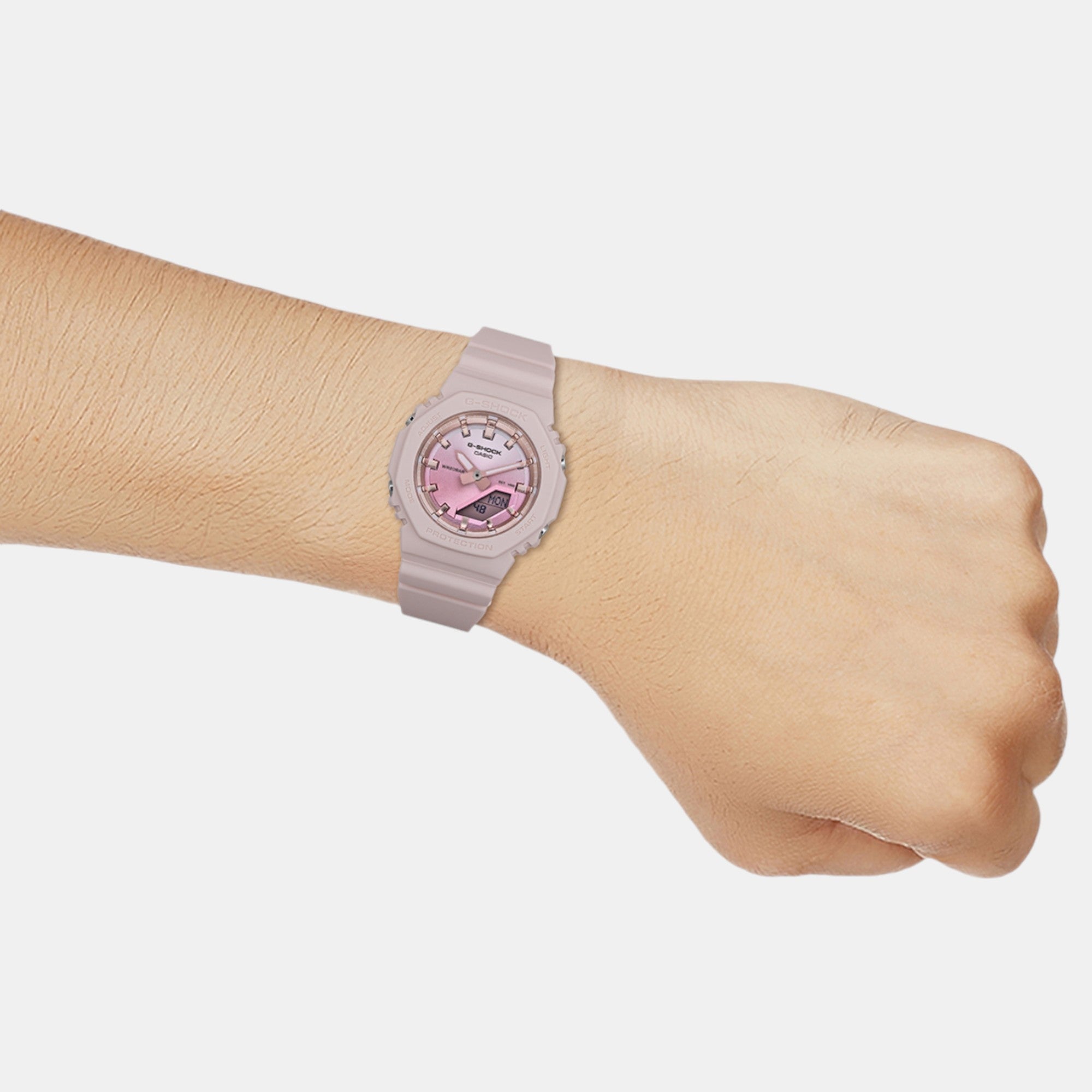 G-Shock Women Quartz Pink Dial Analog-Digital Resin Watch G1559