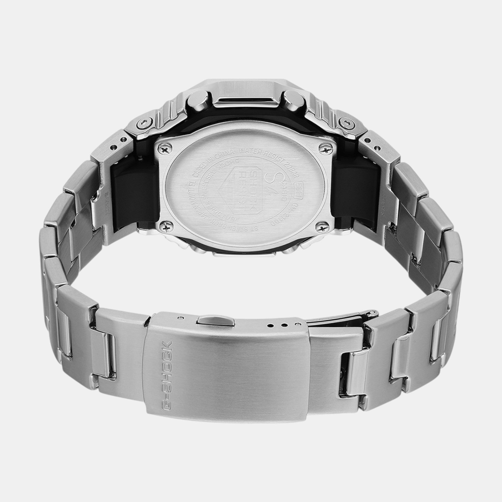 G-Shock Men Quartz Blue Dial Analog-Digital Stainless Steel Watch G1614