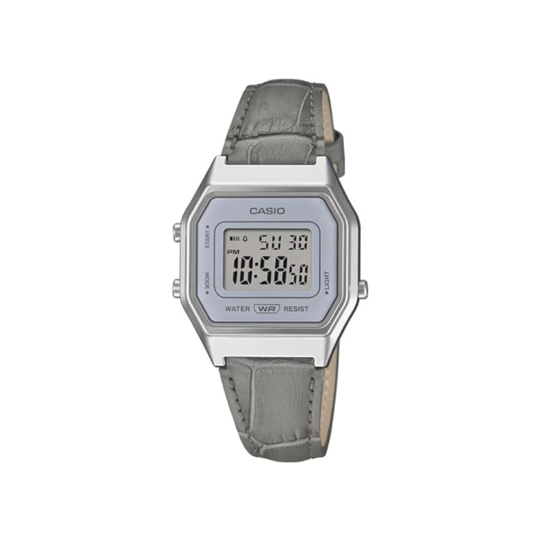 Casio LA680WEL-8A2DF D424 | Classics Women Quartz Blue Dial Digital Leather Watch