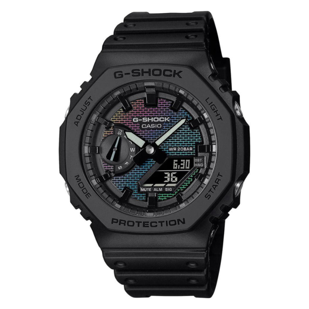 Casio GA-2100RW-1ADR G1596 | G-Shock Men Quartz Multicolour Dial Analog-Digital Resin Watch