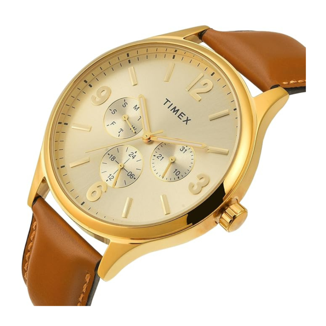 Timex TWEG18439 | Trendline Men Quartz Dial Multi-Function Leather Watch