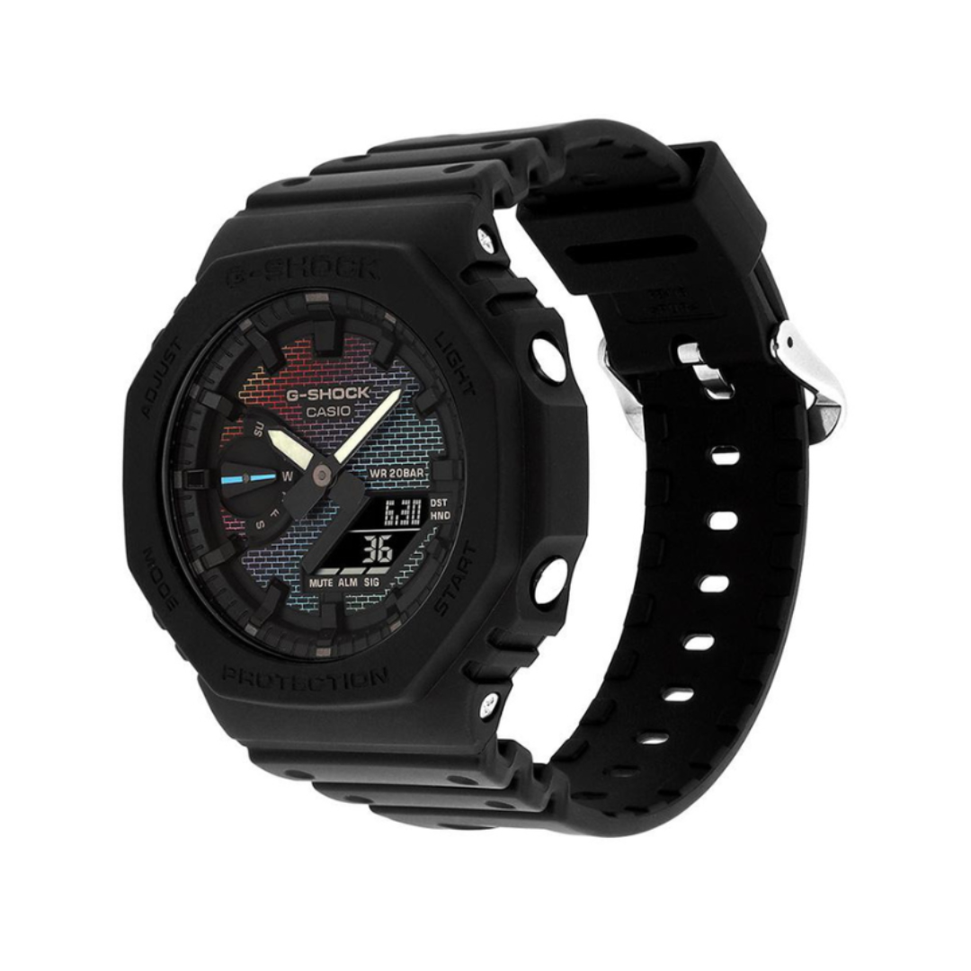 Casio GA-2100RW-1ADR G1596 | G-Shock Men Quartz Multicolour Dial Analog-Digital Resin Watch