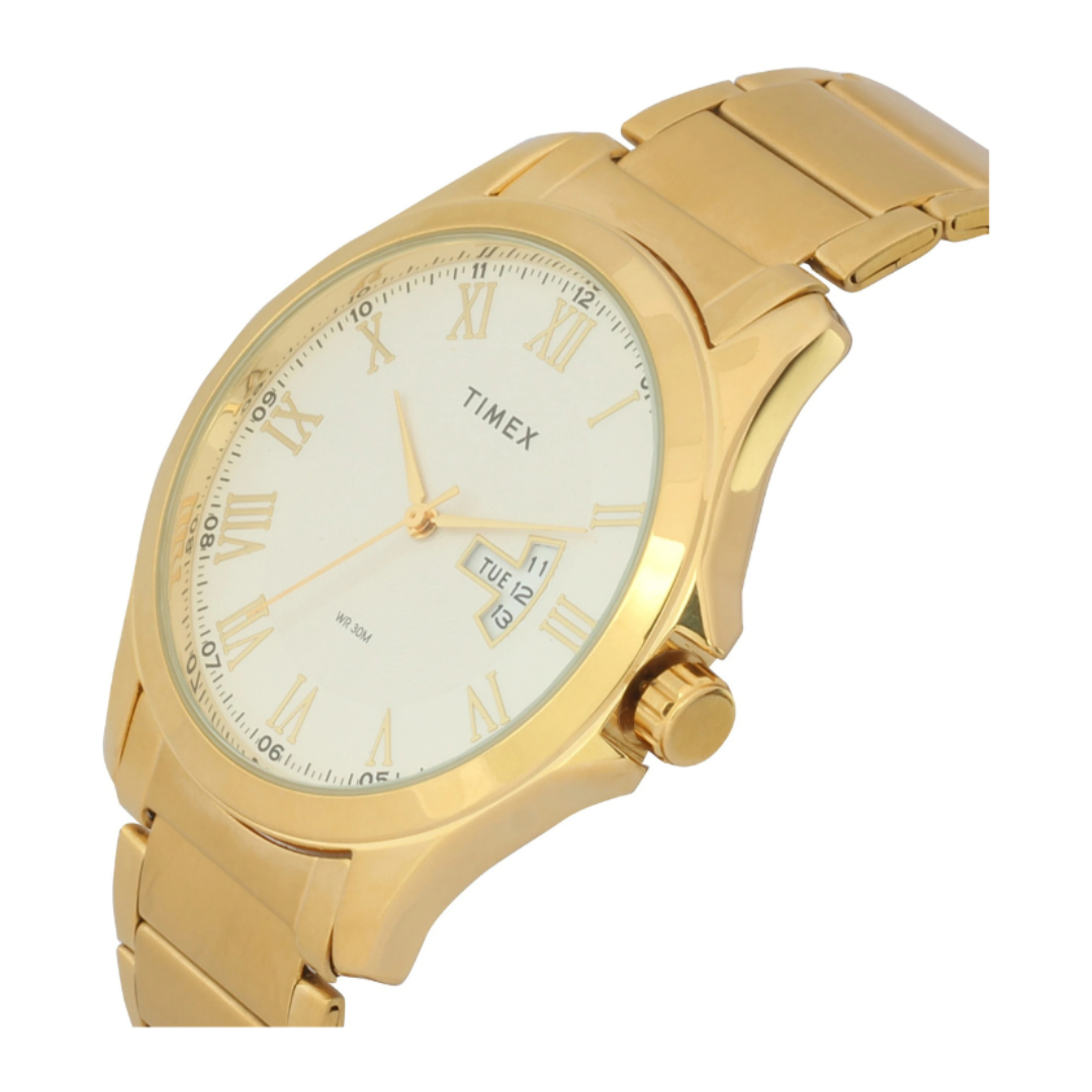 Timex TW000X112 | Men Quartz Silver Dial Analog Stainless Steel Watch.