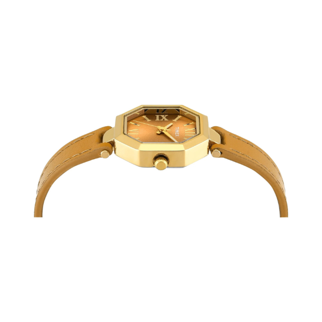 Timex TWEL26900 | Timex Trendline Octagonal 26mm Yellow Dial Analog Women Watch