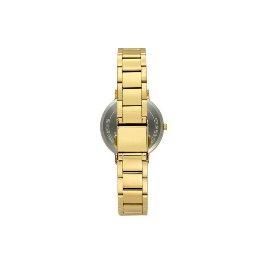 Timex TWEL18712 | Trendline Women Quartz Champagne Dial Analog Stainless Steel Watch