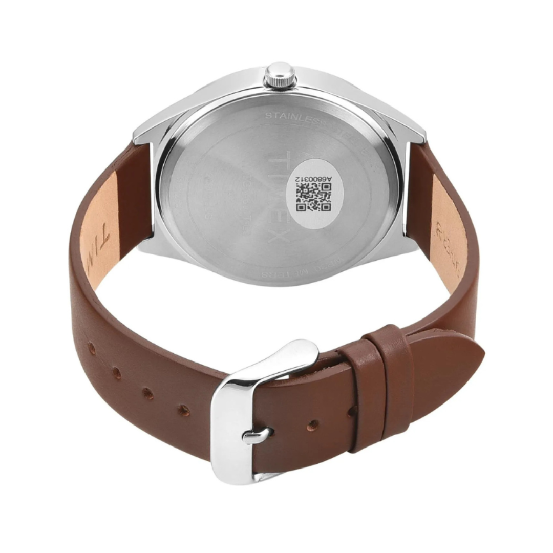 Timex TWTG14601T | Trendline Men Quartz Silver Dial Analog Leather Watch.
