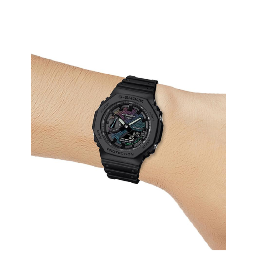 Casio GA-2100RW-1ADR G1596 | G-Shock Men Quartz Multicolour Dial Analog-Digital Resin Watch