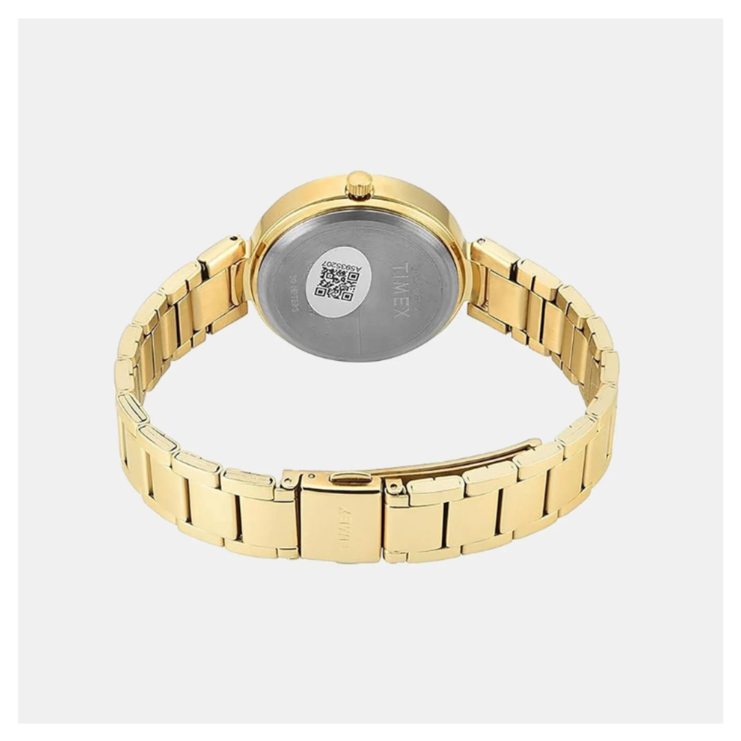 Timex TWEL18712 | Trendline Women Quartz Champagne Dial Analog Stainless Steel Watch