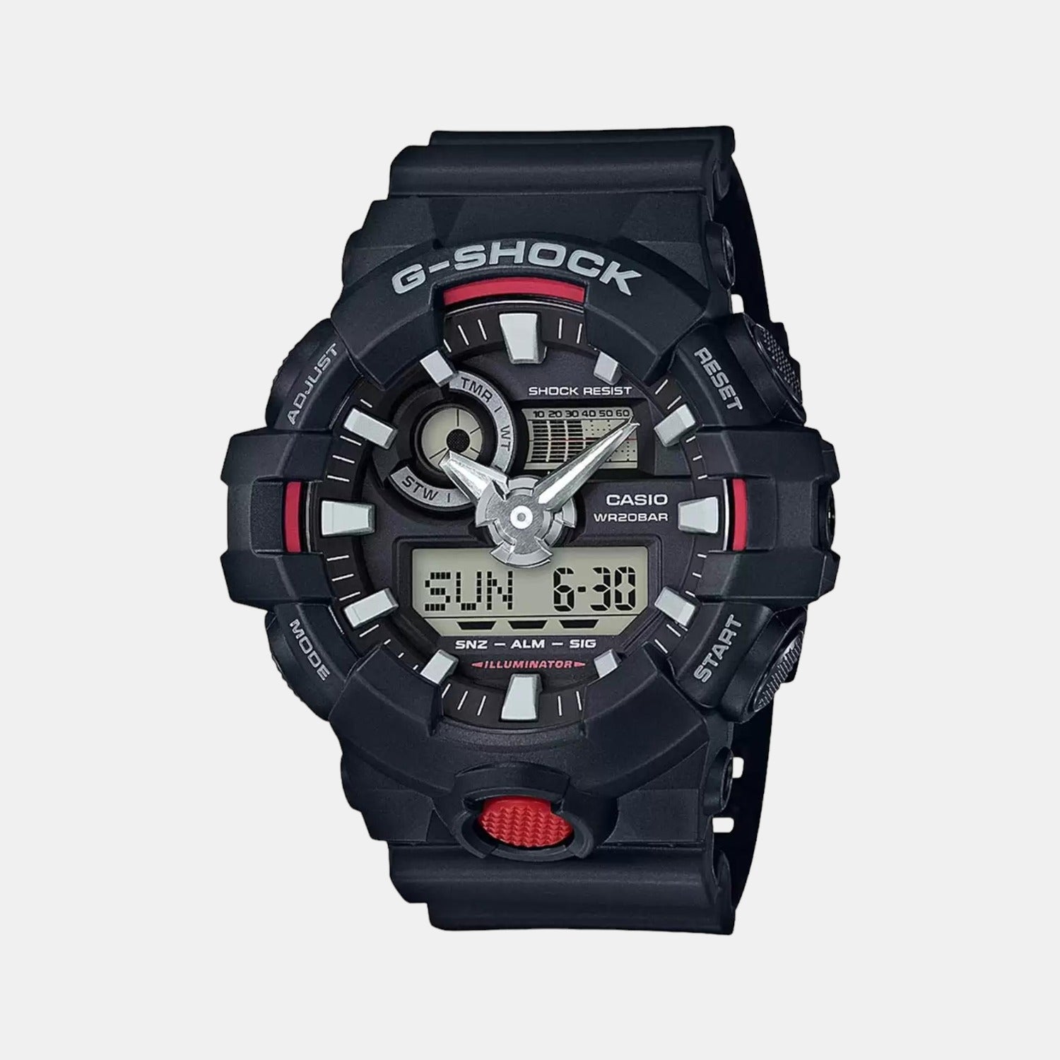 G-Shock Men Quartz Black Dial Analog-Digital Resin Watch G714