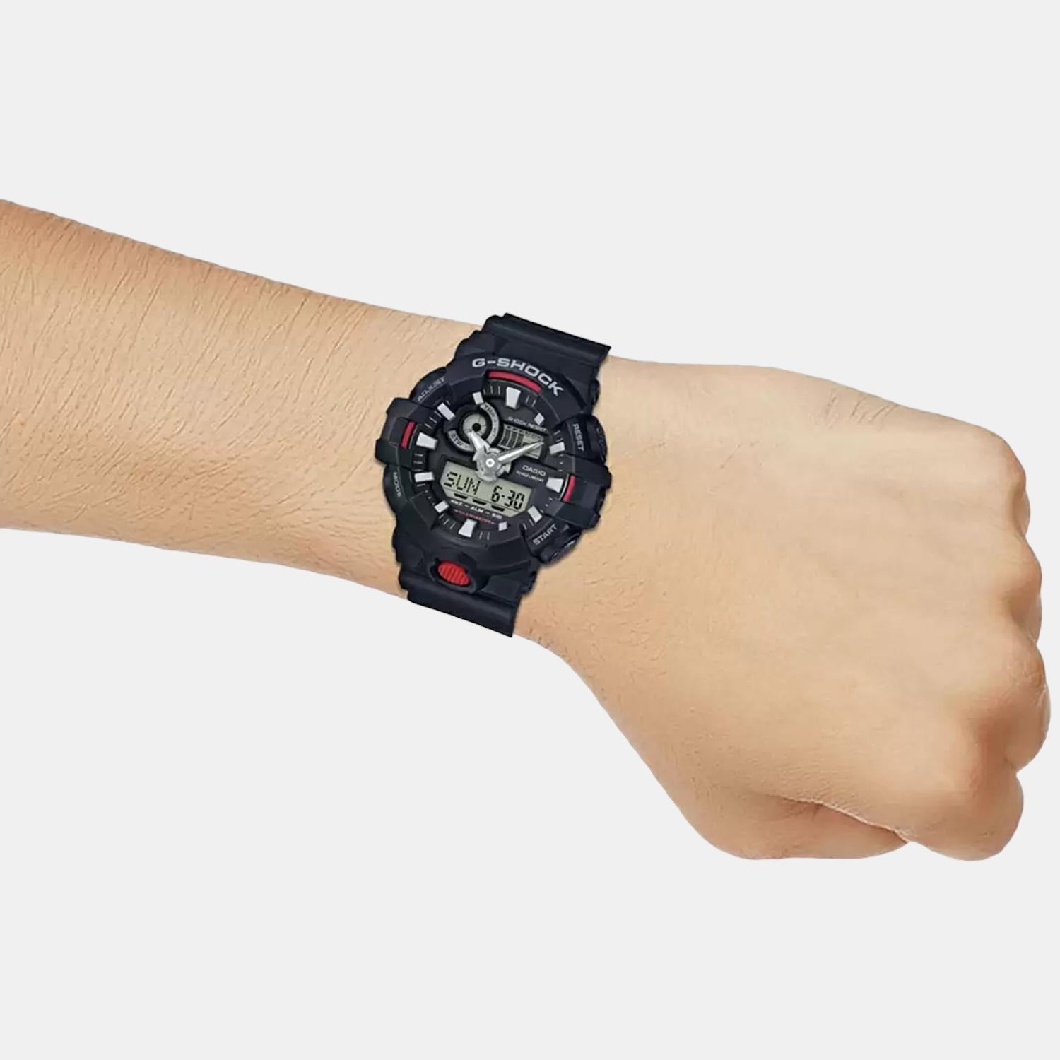 G-Shock Men Quartz Black Dial Analog-Digital Resin Watch G714