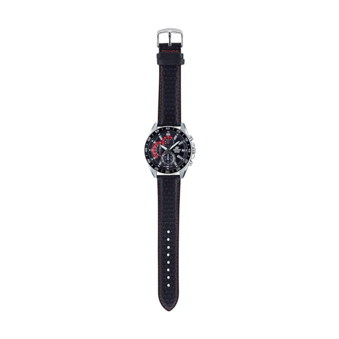 Casio EFV-550L-1AVUDF ED557 | Edifice Men Quartz Black Dial Chronograph Leather Watch