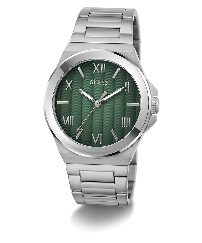 Guess GW0789G1 | Gd Vinyl Men Quartz Green Dial Analog Stainless Steel.