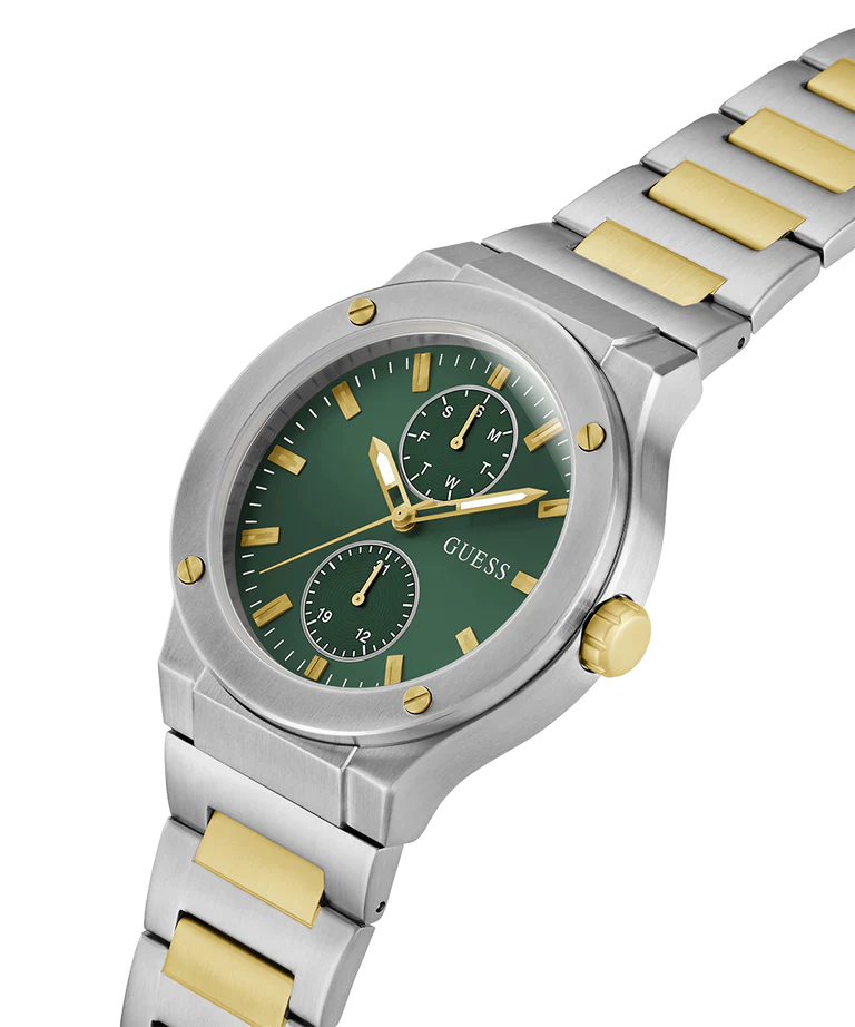 Guess GW0795G1 | Gd Jet Men Quartz Green Dial Analog Stainless Steel.