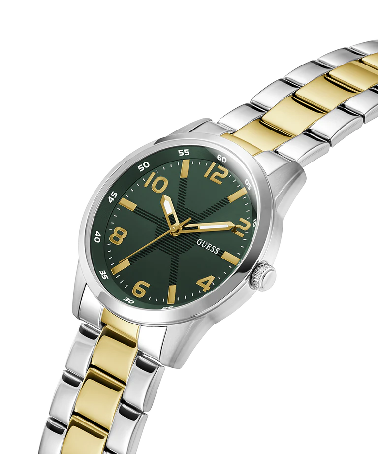 Guess GW0804G4 | Gs Monte Men Quartz Green Dial Analog Stainless Steel.