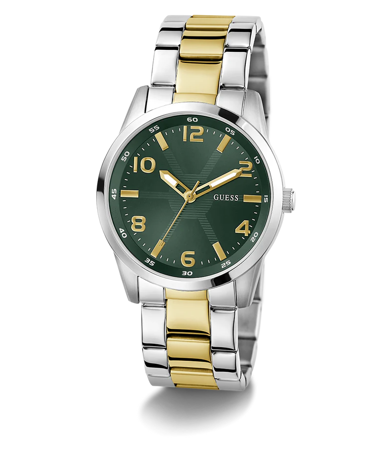 Guess GW0804G4 | Gs Monte Men Quartz Green Dial Analog Stainless Steel.