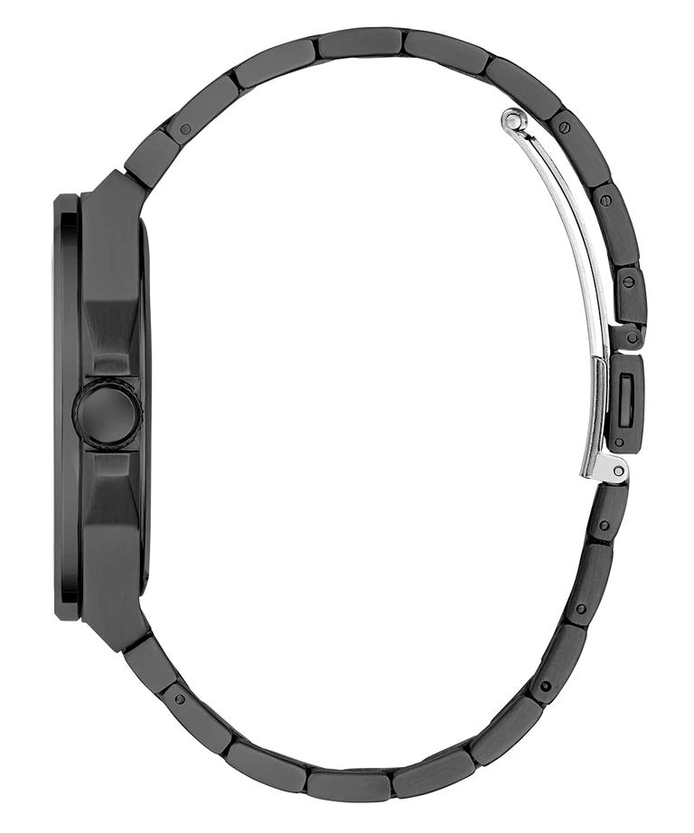 Guess GW0833G2 | Gd Vinyl Men Quartz Black Dial Analog Stainless Steel.