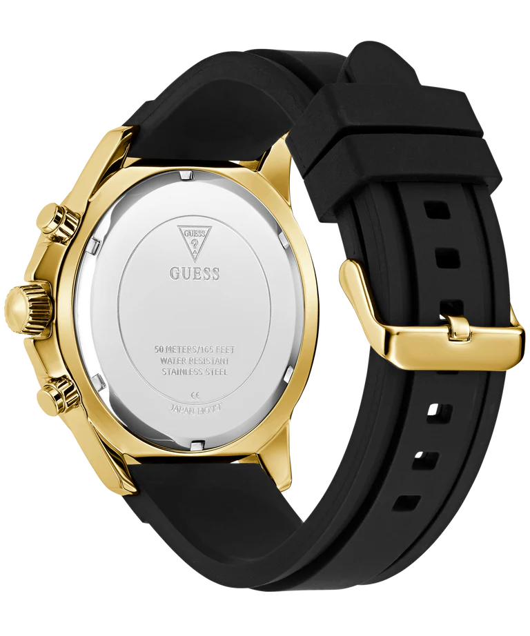 Guess GW0909G2 | Mens Black Gold Tone Multi-function Watch.