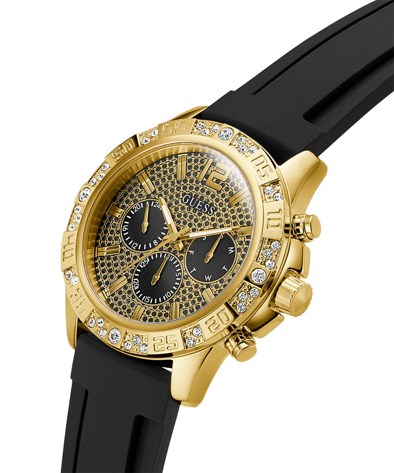 Guess GW0909G2 | Mens Black Gold Tone Multi-function Watch.
