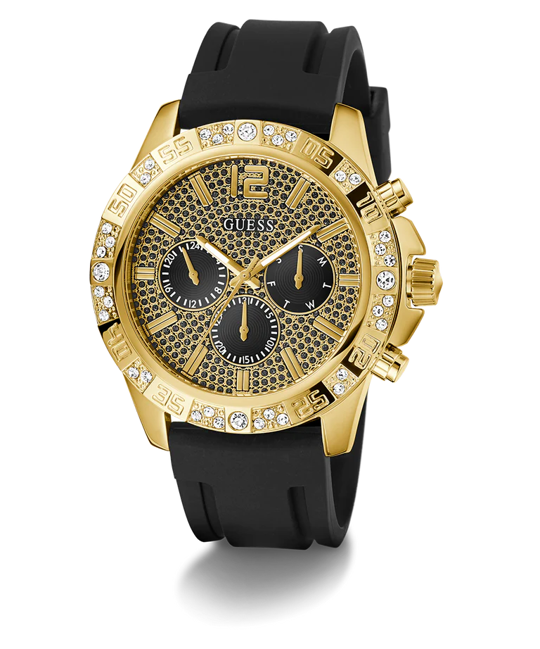 Guess GW0909G2 | Mens Black Gold Tone Multi-function Watch.