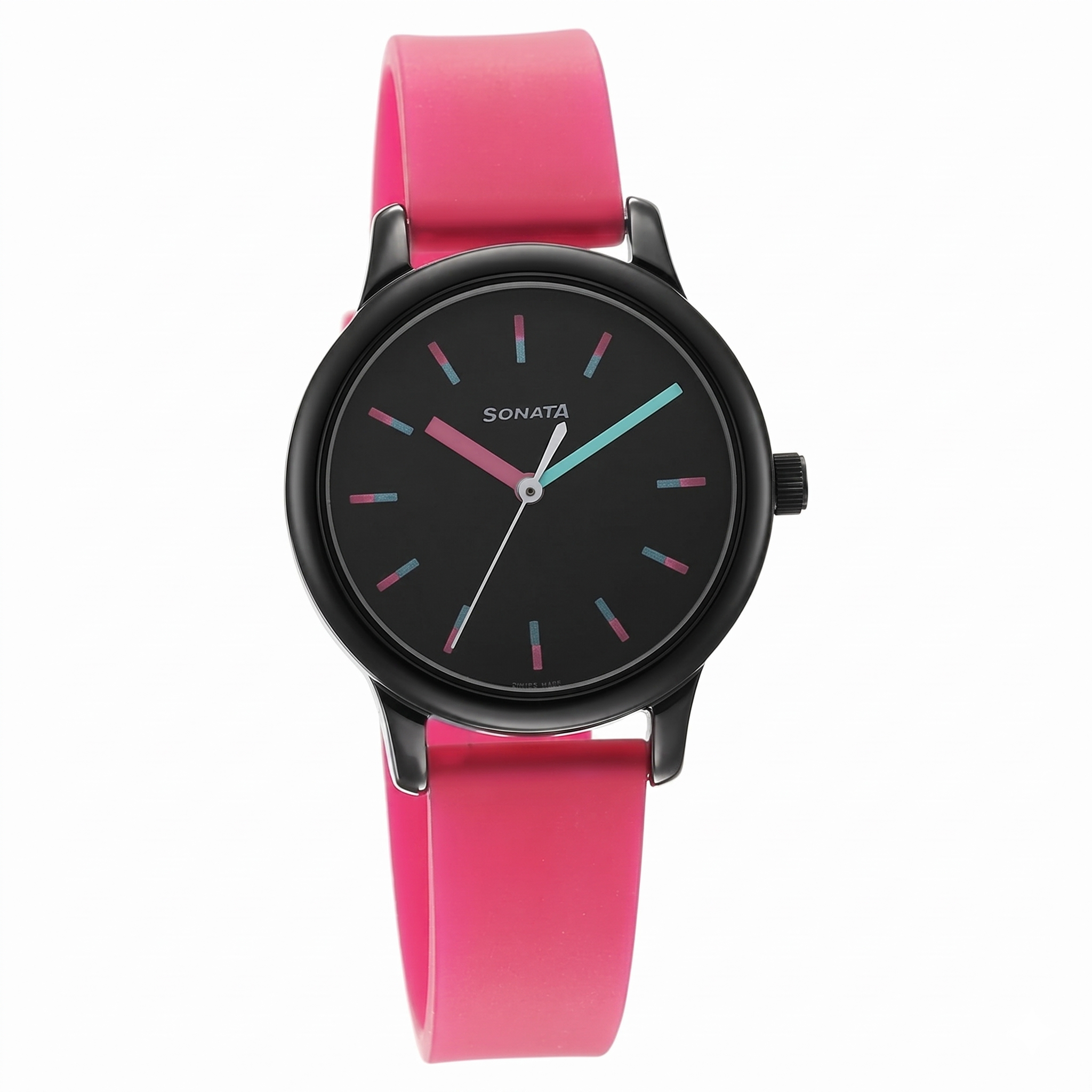 Sonata 8178NP02 | Sonata Splash Black Dial Women Watch With Plastic Strap