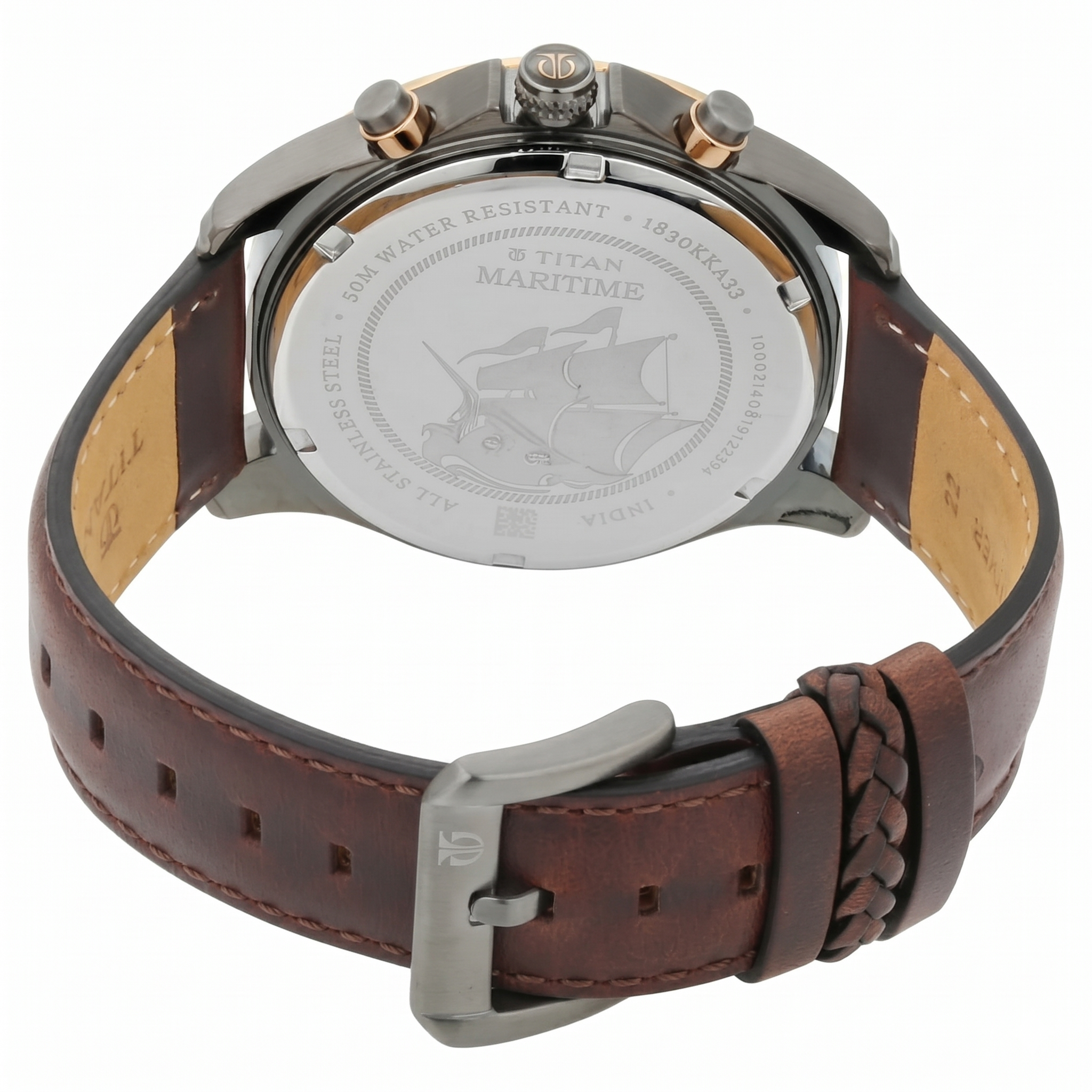 Titan 1843NL01 | Titan Edge Slim Leather Strap Black Dial Analog Watch for Men