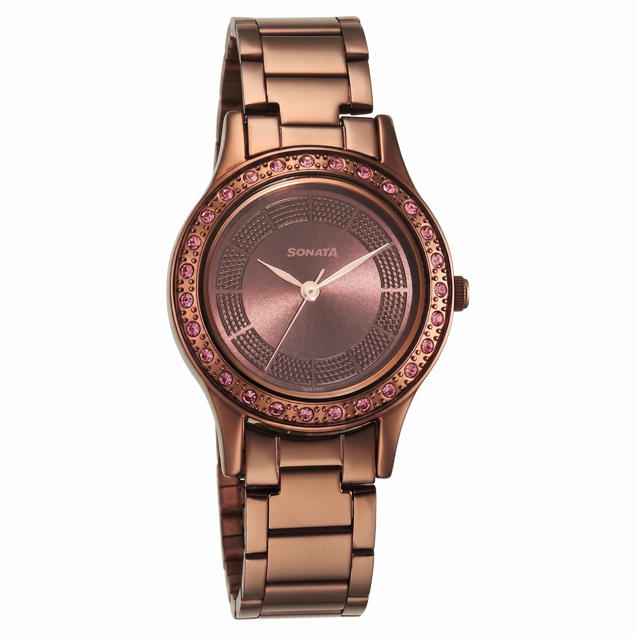 Sonata 8123QM01 | Sonata Quartz Analog Brown Stainless Steel Strap for Women