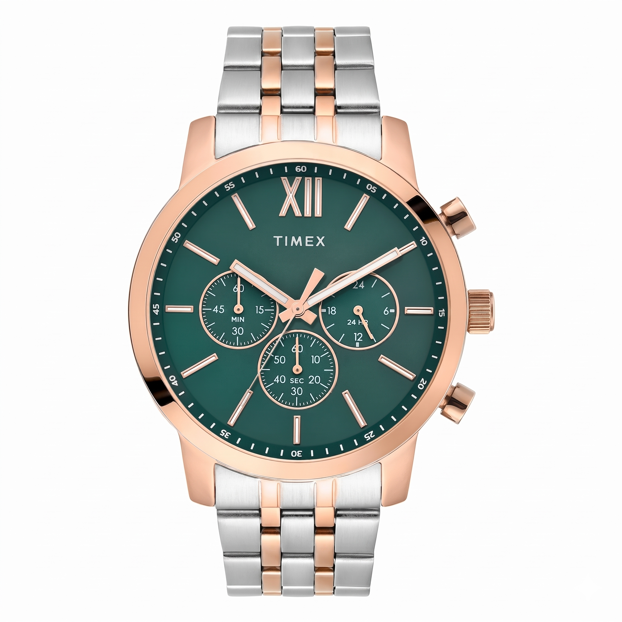 Timex TWEG32201 | Timex Trendline Round 45mm Teal Dial Analog Men Watch.