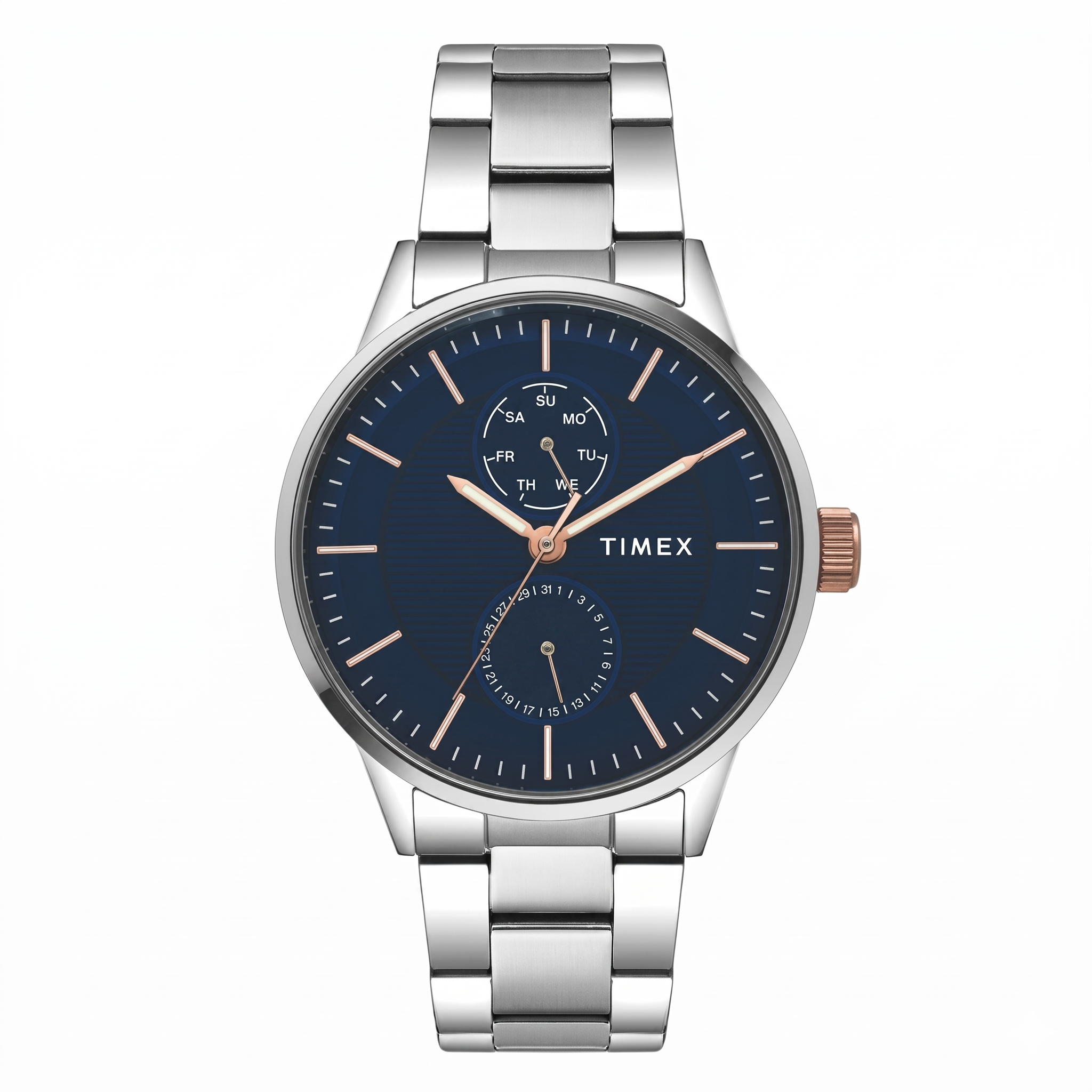 Timex TWEG19901 | Timex Fashion Men's Blue Dial Round Case Multifunction Function Watch