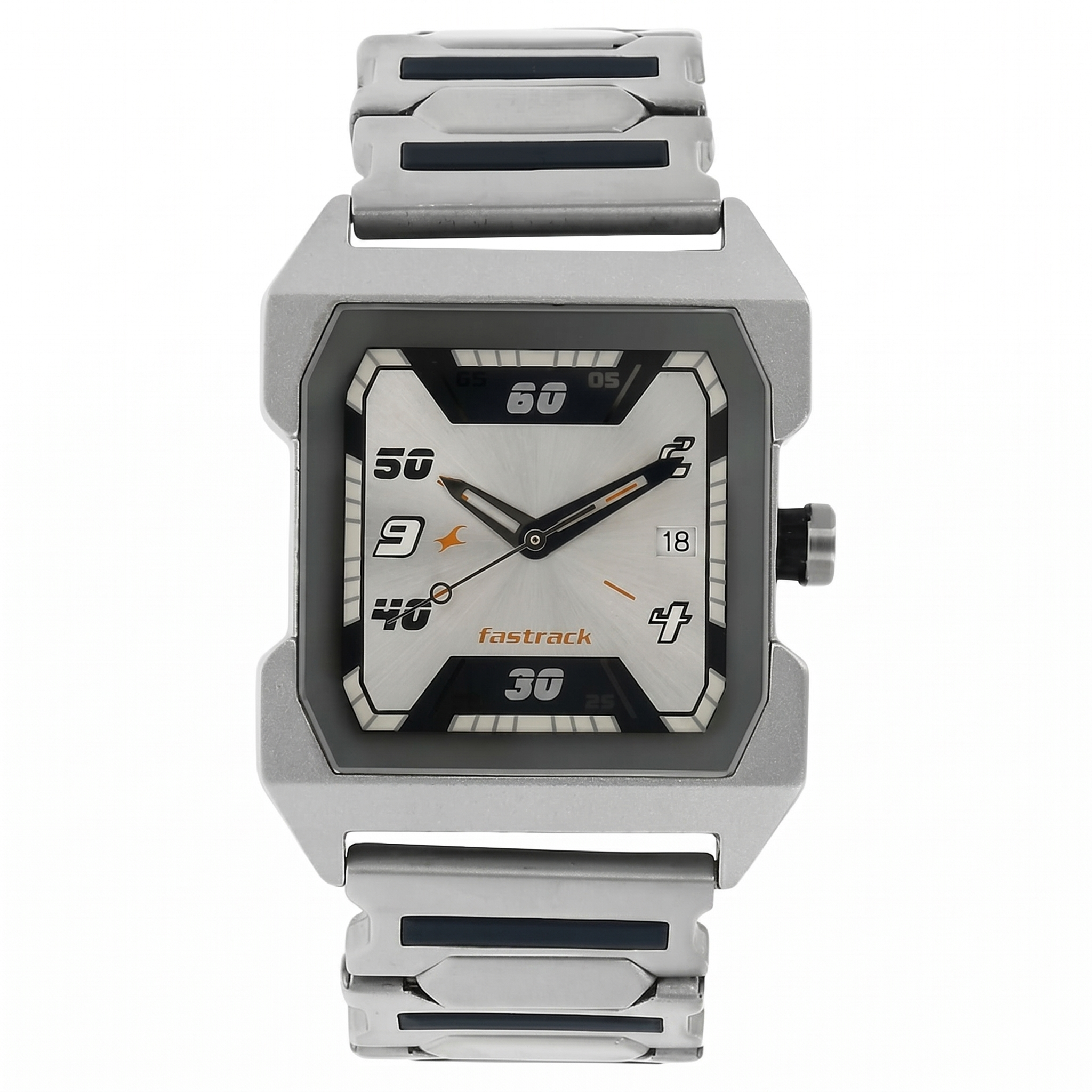 Fastrack NK1474SM01 | Fastrack Quartz Analog Silver Dial Stainless Steel Strap Watch for Guys