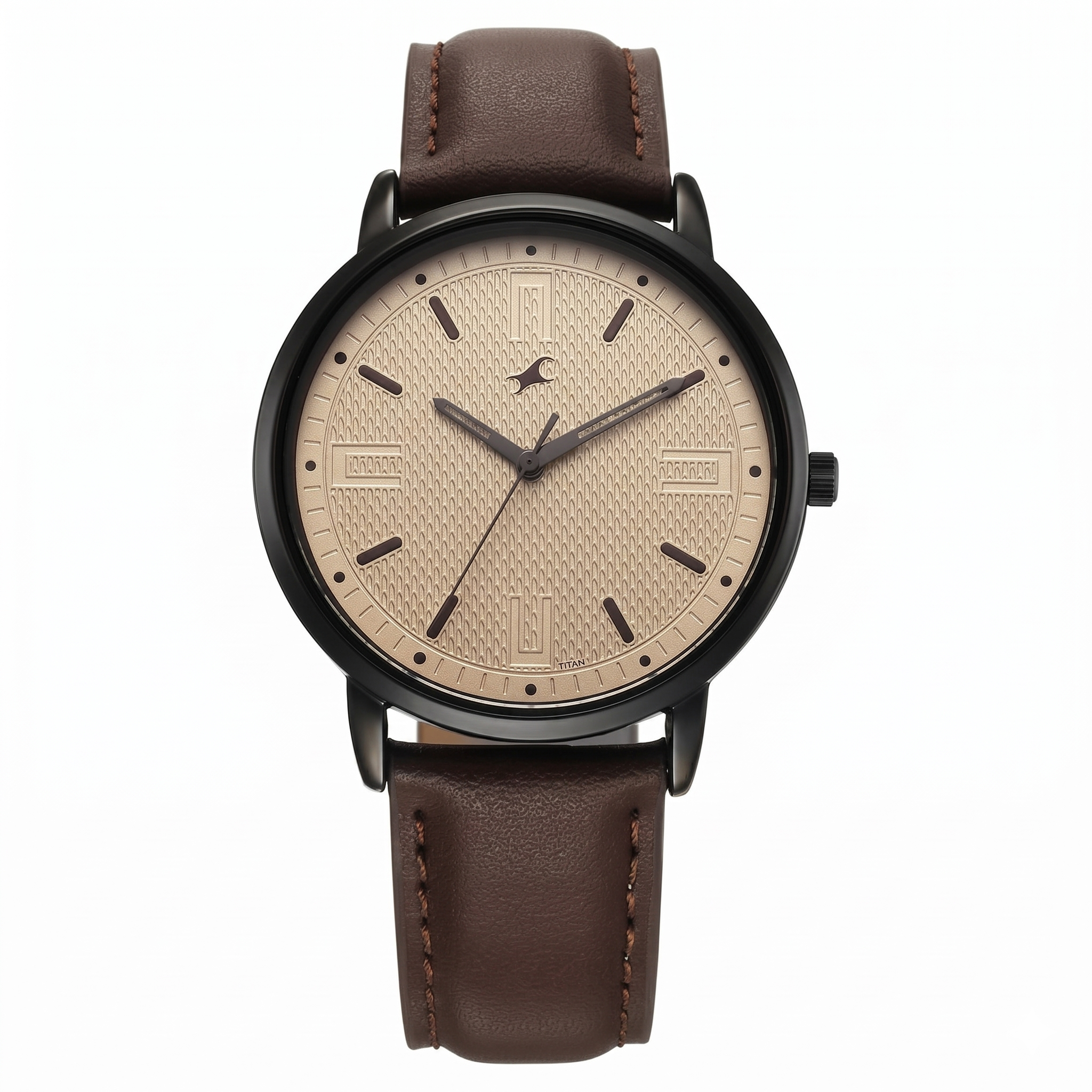 Fastrack 38159NL02 | Fastrack Stunners X Quartz Analog Beige Dial Leather Strap Watch For Guys