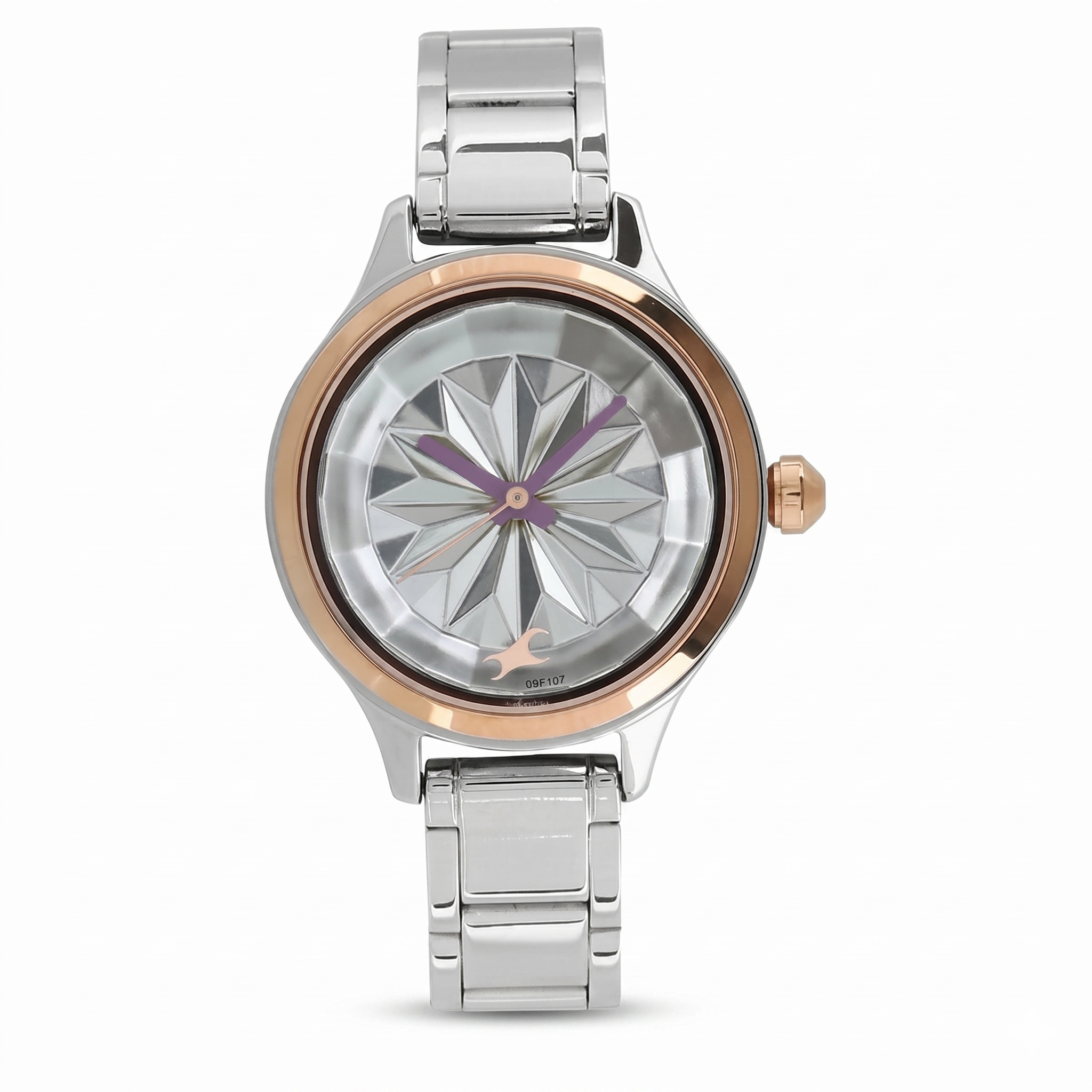 Fastrack NK6132KM01 | Fastrack Quartz Analog White Dial Metal Strap Watch for Girls