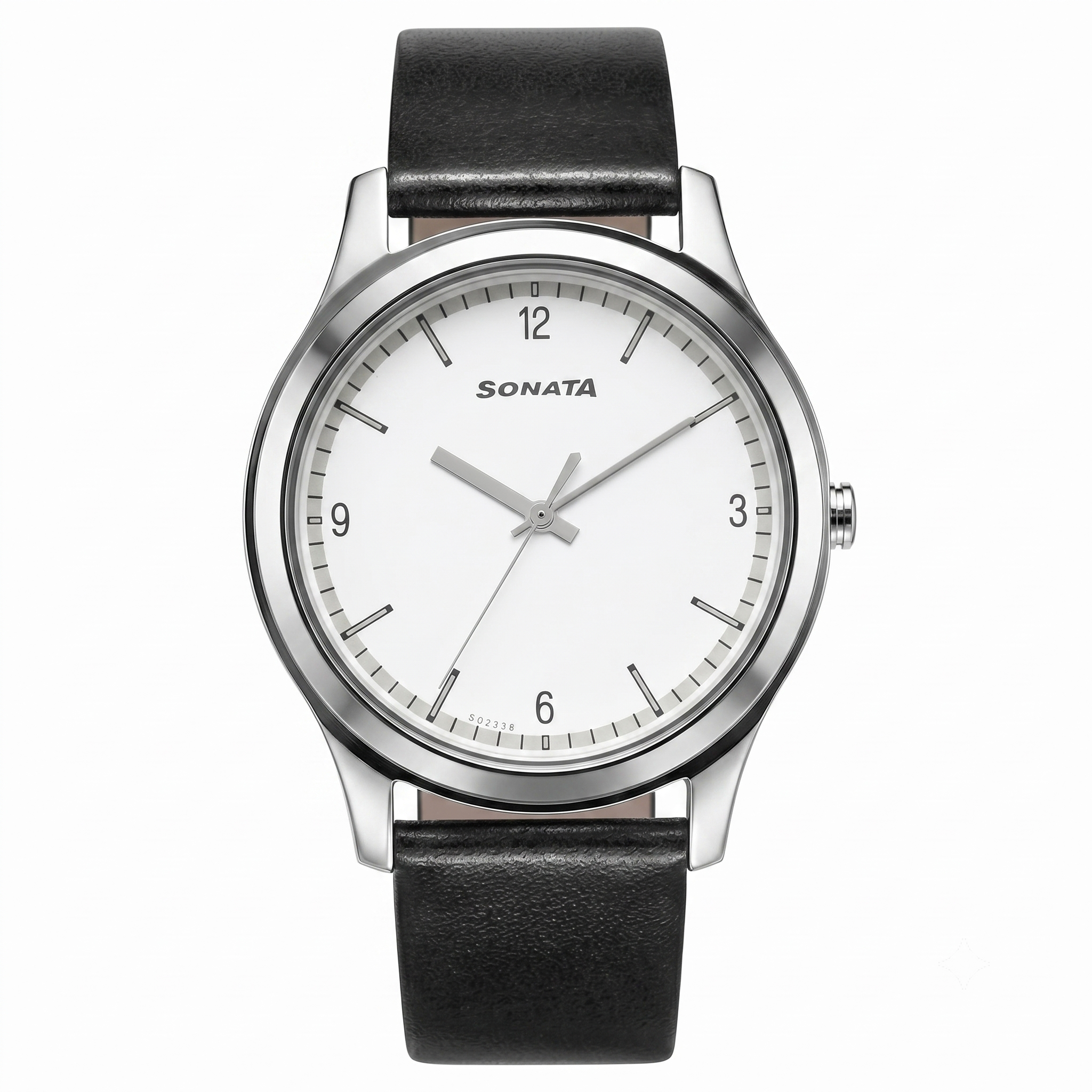 Sonata 7135SL04 | Sonata Quartz Analog White Dial Leather Strap Watch for Men