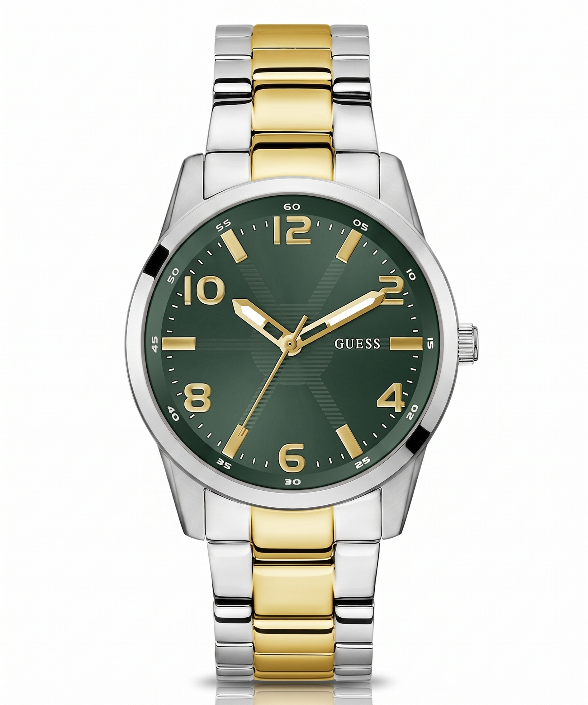 Guess GW0804G4 | Gs Monte Men Quartz Green Dial Analog Stainless Steel.