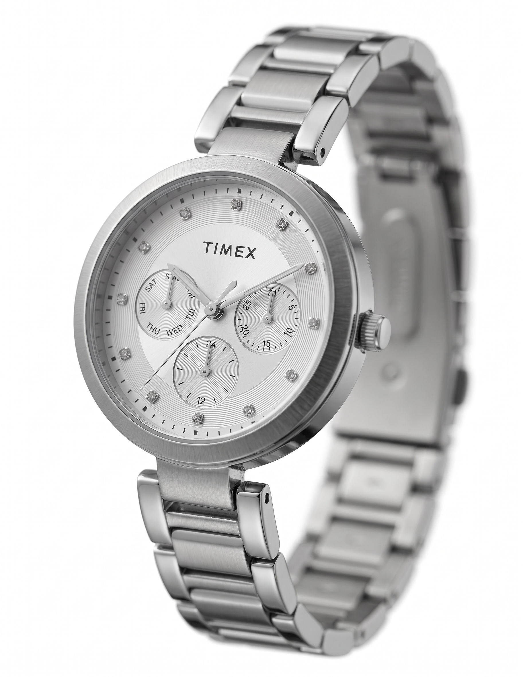 Timex TW000X211 | Timex Analog Silver Dial Women's Watch.