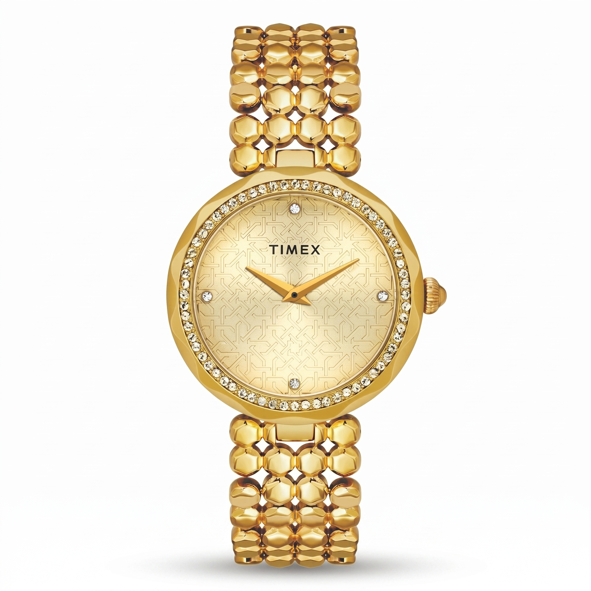 Timex TWEL13905 | Timex Fria Women Champagne Round Analog Watch
