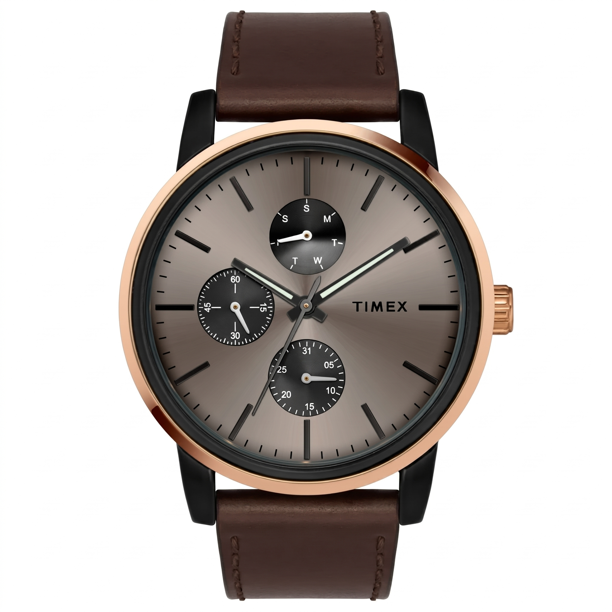Timex TWEG18903 | Timex Fashion Men's Brown Dial Round Case Multifunction Function Watch