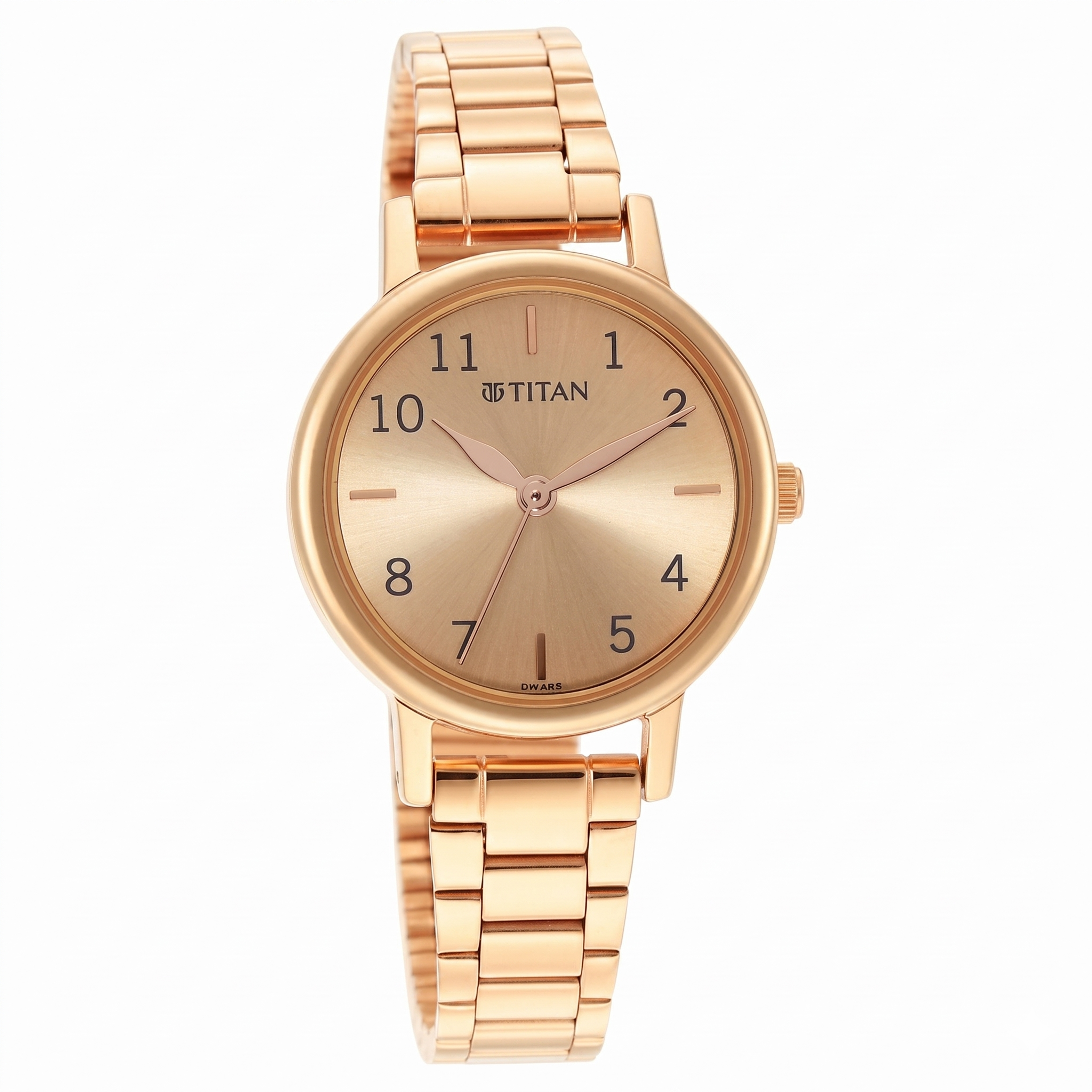 Titan 2678WM01 | Titan Karishma Rose Gold Dial Analog Stainless Steel Strap Watch for Women