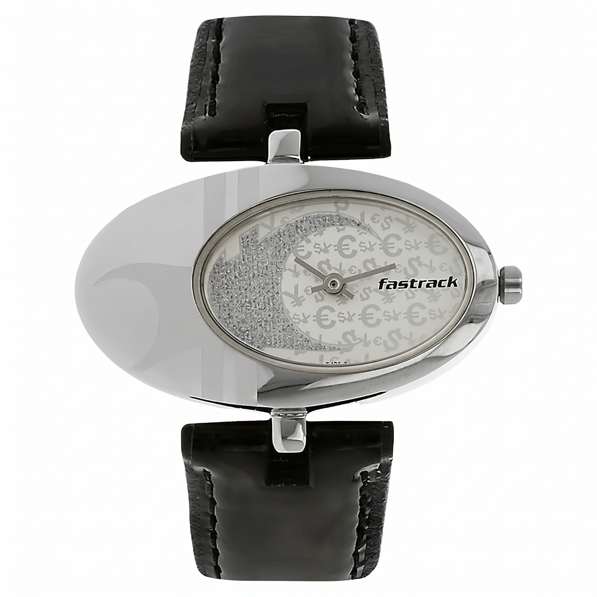 Fastrack NC6024SL01 | Fastrack Quartz Analog Silver Dial Leather Strap Watch for Girls