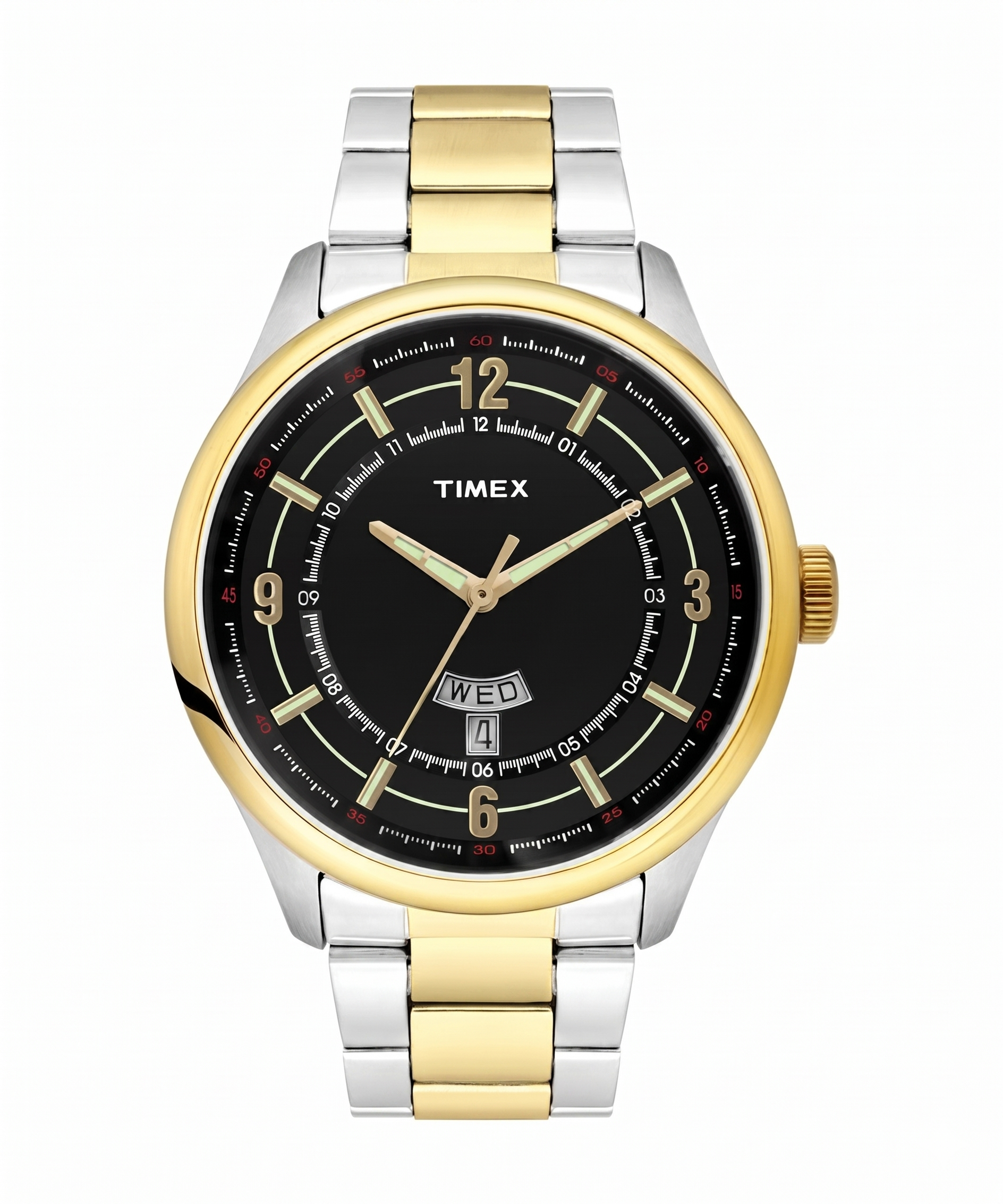 Timex TWEG14505 | Timex E Class Men's Black Dial Round Case Day Date Function Watch