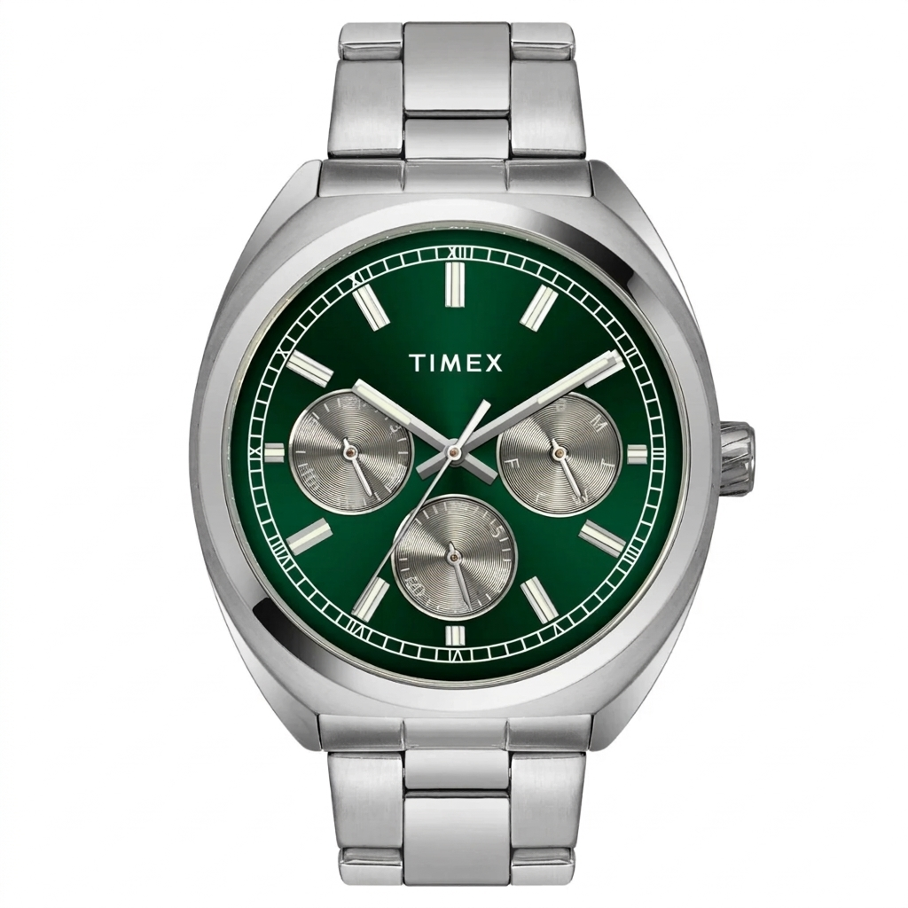 Timex TWEG22300 | Timex E-Class Premium-Sport Collection Multifunction Men Analog Green Dial Coloured Quartz Watch, Round Dial with 42 mm Case Width