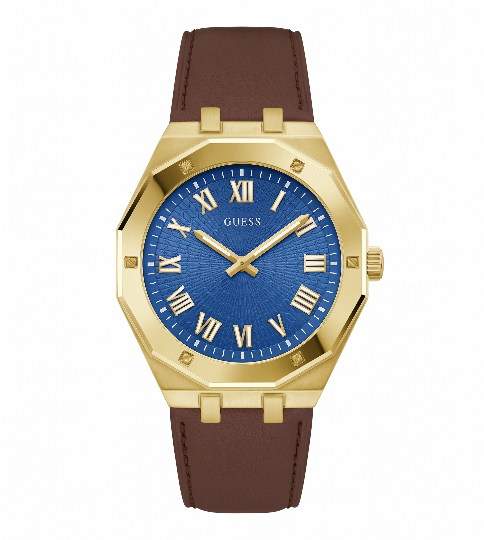Guess GW0663G2 | Gd Asset Men Quartz Blue Dial Analog Leather Watch.